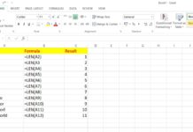 Excel Length of Formula Excel Length Formula