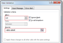 Creating Drop Down List in Excel Excel Dropdown list