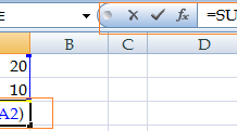 Writing Excel Function Excel SUM